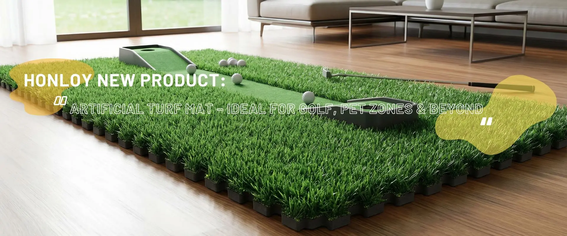 HONLOY New Product: Artificial Turf Mat – Ideal for Golf, Pet Zones & Beyond