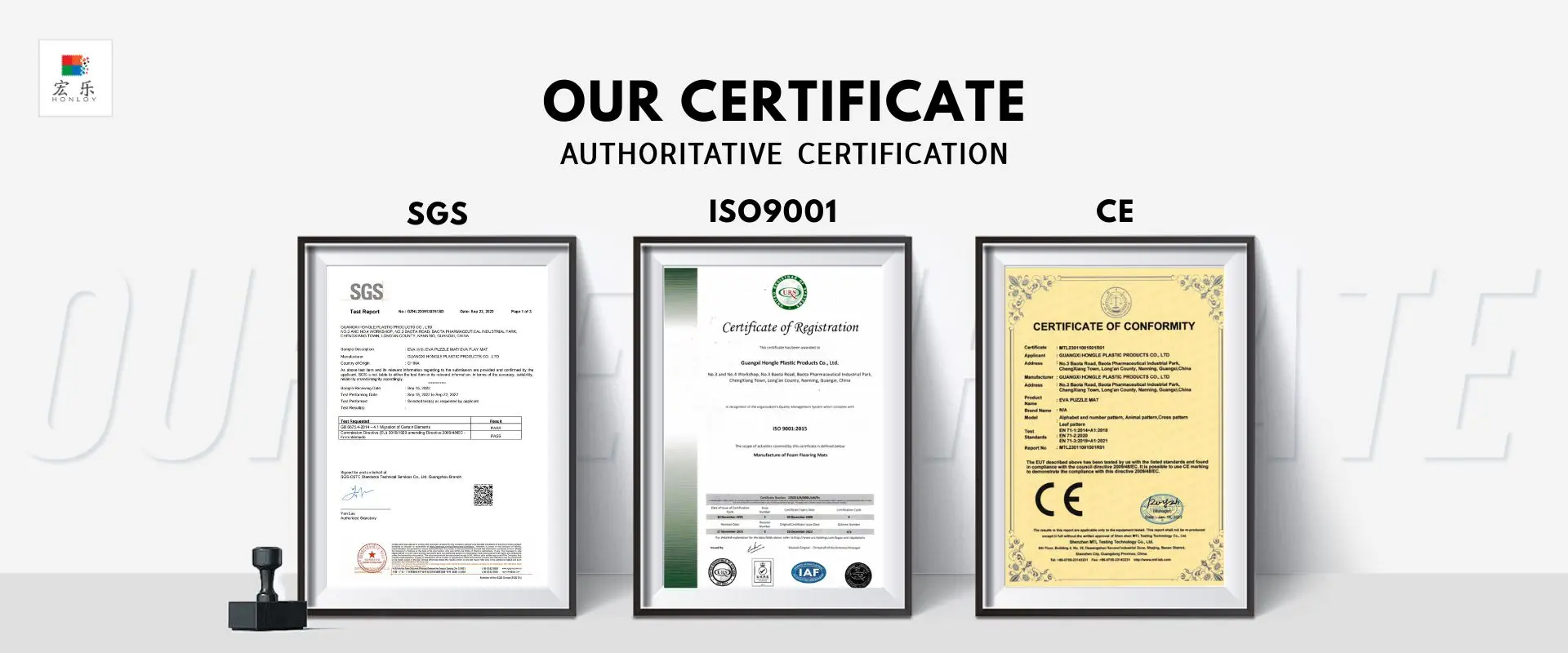 Quality Earns Another International Certification: HONLOY EVA Floor Mats Secures New ISO 9001 Accreditation!